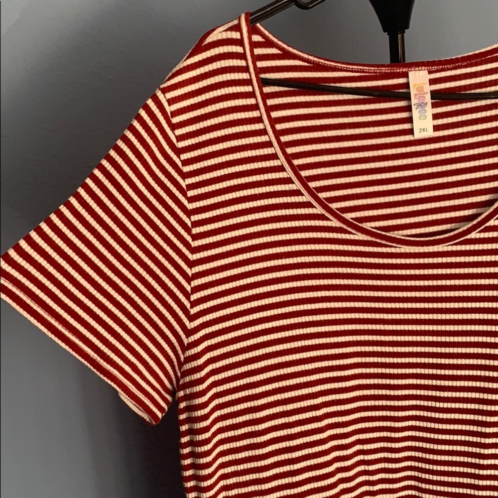 Lularoe woman’s 2xl striped shirt
